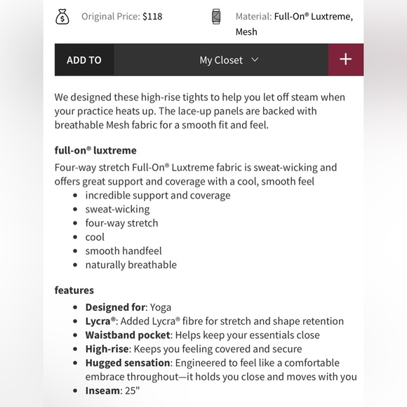 LULULEMON Tied To It 7/8 Leggings EUC - Picture 5 of 13